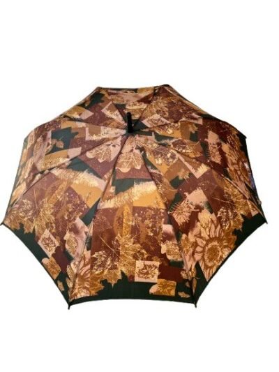 Sombrinha Automática Longa 1,20 mt Floral Dourado